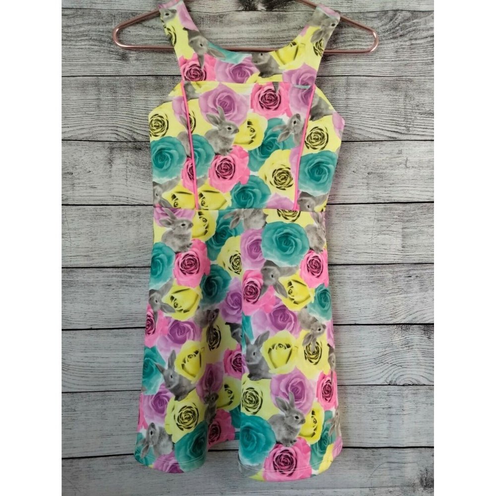 Piper 10-12 Large Bunny Rabbit Floral Girls Dress